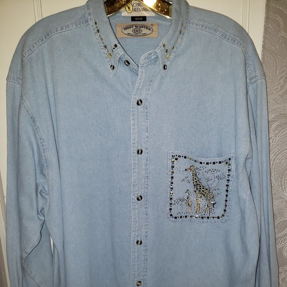 Christine Alexander Rhinestone Jean Shirt